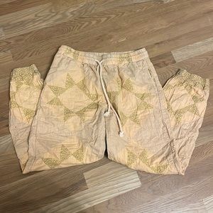 Yellow Quilt Patterned Pants